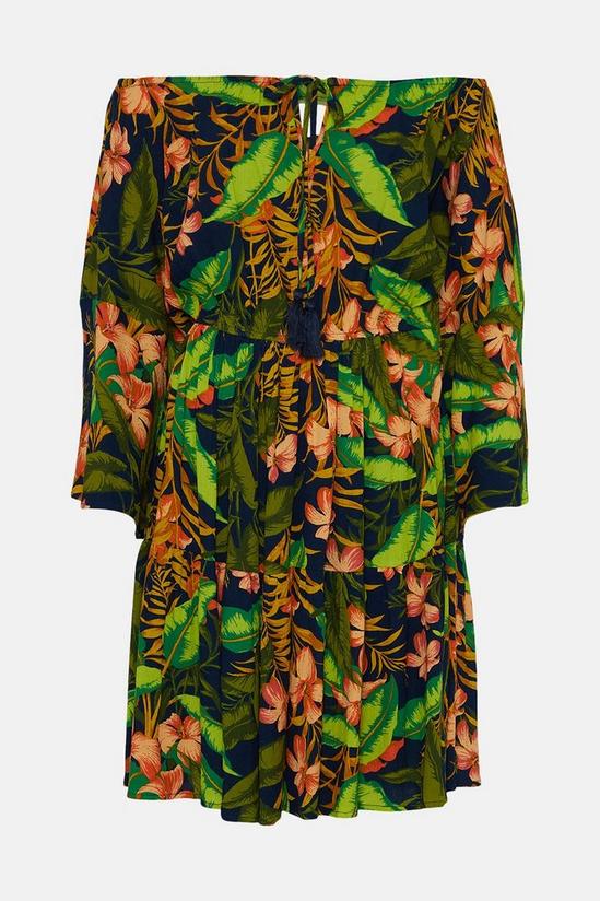 Oasis Tropical Floral Bardot Dress 4