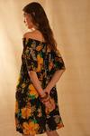 Oasis Short Sleeve Floral Bardot Mini Dress thumbnail 3