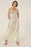 Oasis Floral Embroidered Plunge Maxi Dress thumbnail 1