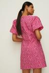 Oasis Floral Jacquard Puff Sleeve Mini Dress thumbnail 3