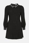 Oasis Tweed Embellished Collared Mini Dress thumbnail 4