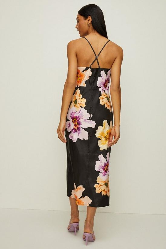 Oasis Oversized Floral Cowl Strappy Midi Dress 3