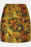 Oasis Large Floral Jacquard A Line Skirt thumbnail 4