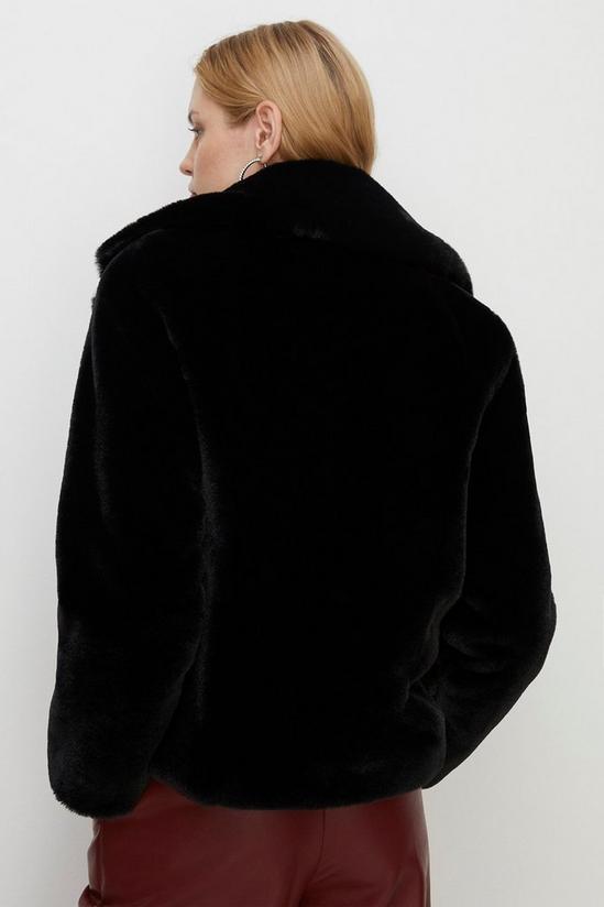 Oasis Petite Faux Fur Collared Short Coat 3