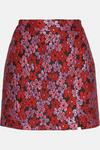 Oasis Flower Jacquard Aline Split Skirt thumbnail 4
