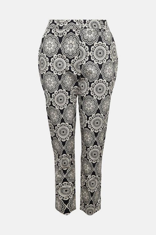Oasis Retro Floral Straight Leg Trouser 4
