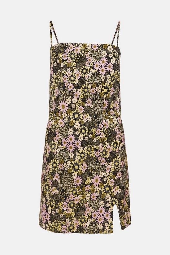 Oasis Floral Jacquard Strappy Aline Dress 4