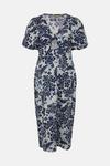 Oasis Petite Tie Front Floral Printed Midi Dress thumbnail 4