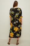 Oasis Plus Size Bright Bloom Print Puff Sleeve Dress thumbnail 3