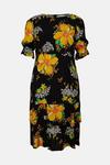 Oasis Plus Size Bright Bloom Print Puff Sleeve Dress thumbnail 4