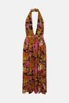 Oasis Colourful Floral Side Split Halter Maxi Dress thumbnail 4