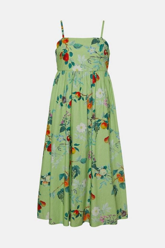 Oasis RHS Apple Leaf Printed Strappy Midi Dress 4