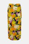 Oasis Petite Graphic Floral Tie Wrap Midi Skirt thumbnail 4