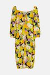 Oasis Plus Size Graphic Floral Tie Front Midi Dress thumbnail 4
