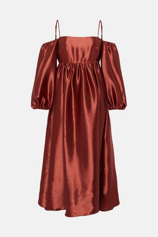 Oasis Rachel Stevens Cold Shoulder Satin Dress 4
