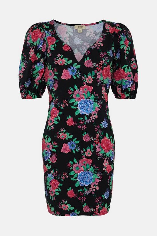 Oasis Floral Print Puff Sleeve Mini Dress 4