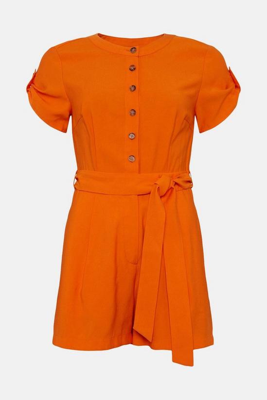 Oasis Linen Look Belted Playsuit 4
