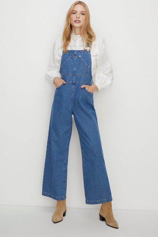 Oasis Wide Leg Relaxed Dungaree 1