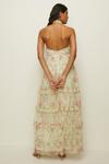 Oasis Floral Halter Neck Tiered Mesh Maxi Dress thumbnail 3