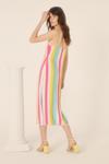 Oasis Rainbow Stripe Sequin Slip Midi Dress thumbnail 3