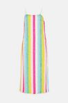 Oasis Rainbow Stripe Sequin Slip Midi Dress thumbnail 4
