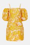 Oasis Floral Jacquard Bardot Strap Aline Dress thumbnail 4