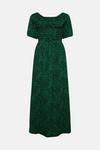 Oasis Petite Crinkle Shirred Bardot Midi Dress thumbnail 4
