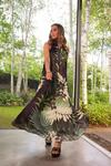Oasis Rachel Stevens Halterneck Leaf Print Dress thumbnail 1