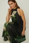 Oasis Rachel Stevens Halterneck Leaf Print Dress thumbnail 2