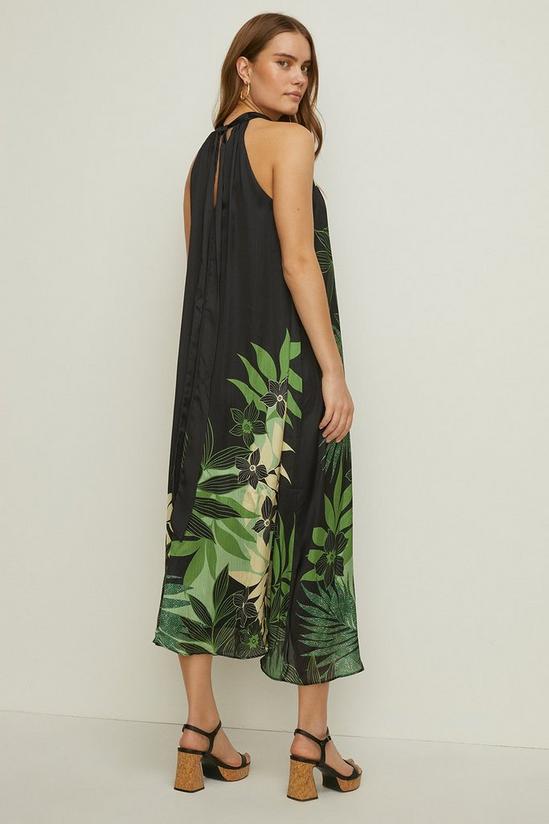 Oasis Rachel Stevens Halterneck Leaf Print Dress 4