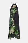 Oasis Rachel Stevens Halterneck Leaf Print Dress thumbnail 5