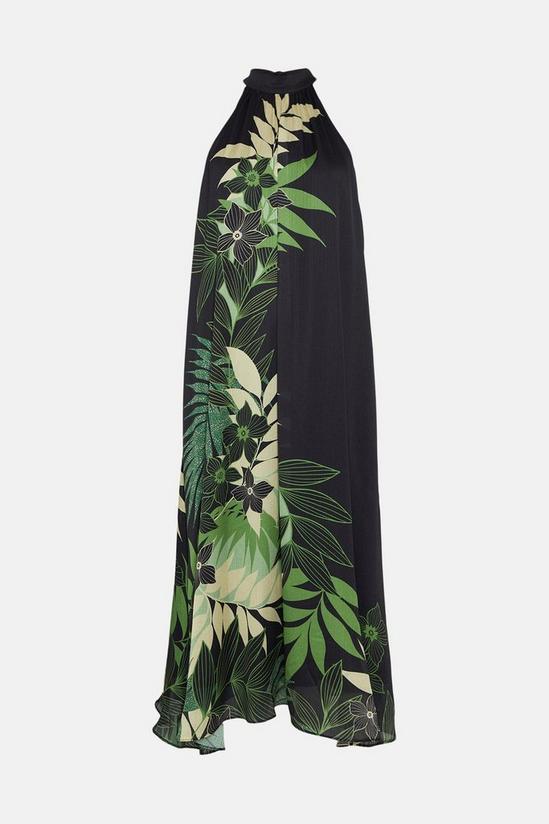 Oasis Rachel Stevens Halterneck Leaf Print Dress 5