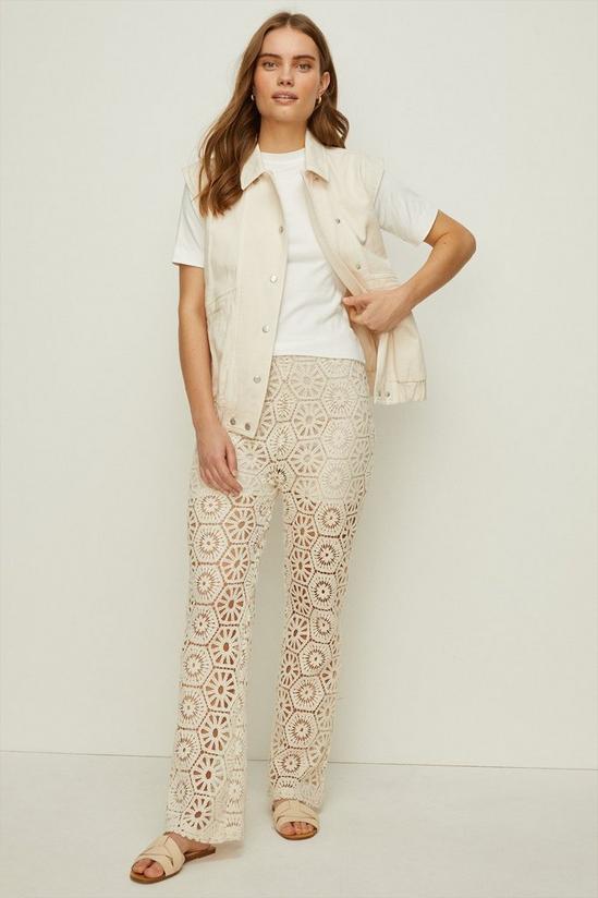 Oasis Rachel Stevens Embroidered Lace Flare Trouser 2