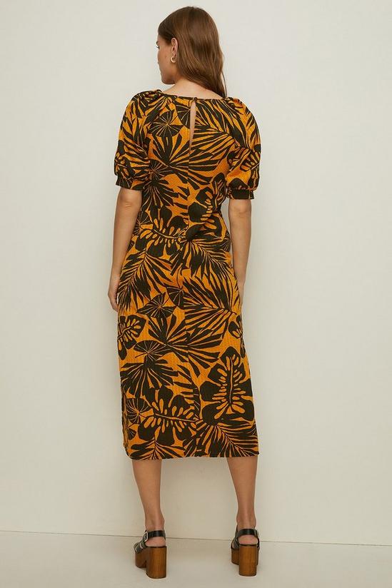 Oasis Petite Textured Palm Print Midi Dress 2