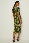 Oasis Floral Print Mesh V Neck Trim Detail Midi Dress thumbnail 3