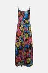 Oasis Floral Print Button Front Tiered Maxi Dress thumbnail 4