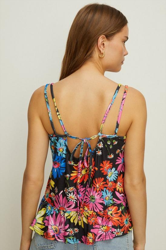 Oasis Floral Print Button Front Frill Hem Top 3