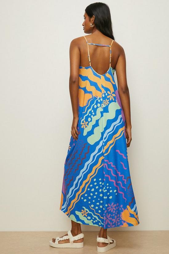 Oasis Abstract Print Trapeze Maxi Dress 3