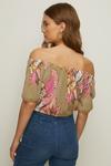 Oasis Floral Print Plisse Puff Sleeve Top thumbnail 3