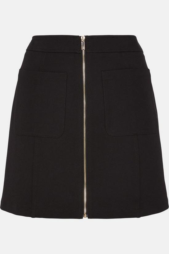 Oasis Premium Ponte Zip Through Patch Pocket Skirt 4