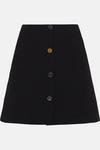 Oasis Premium Ponte Topstitch Button Through Skirt thumbnail 4