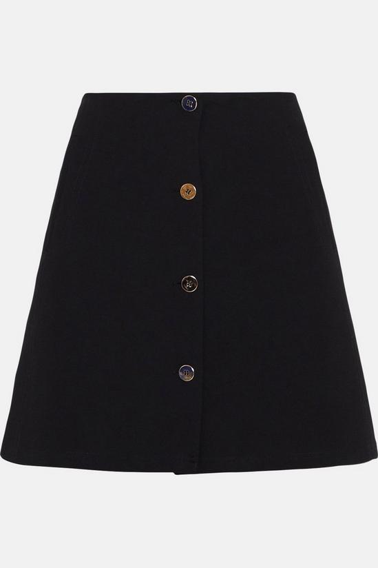 Oasis Premium Ponte Topstitch Button Through Skirt 4
