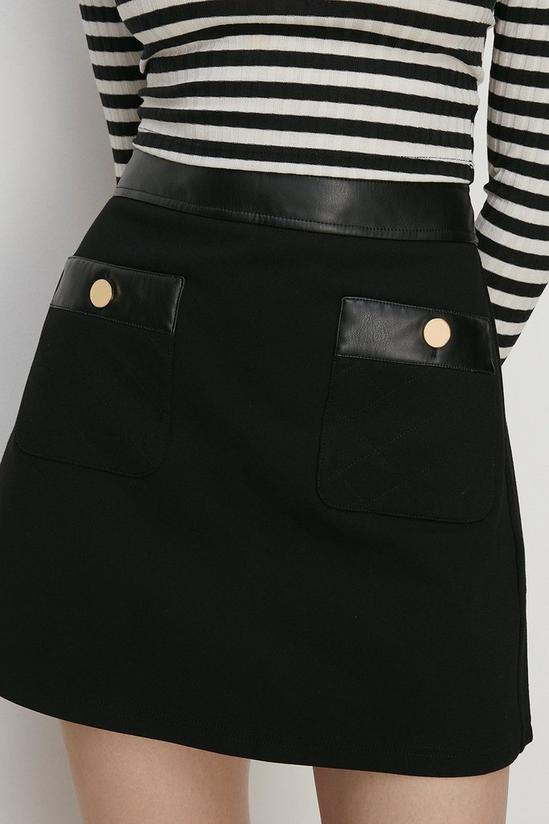 Oasis Premium Ponte Quilted Patch Pocket Skirt 2