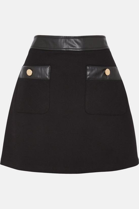 Oasis Premium Ponte Quilted Patch Pocket Skirt 4