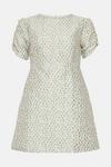 Oasis Ditsy Floral Jacquard Puff Sleeve Mini Dress thumbnail 4