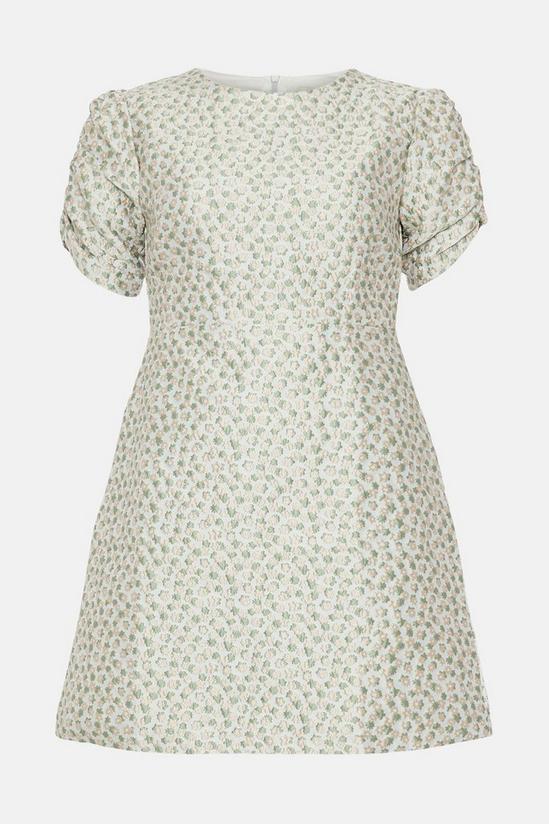 Oasis Ditsy Floral Jacquard Puff Sleeve Mini Dress 4
