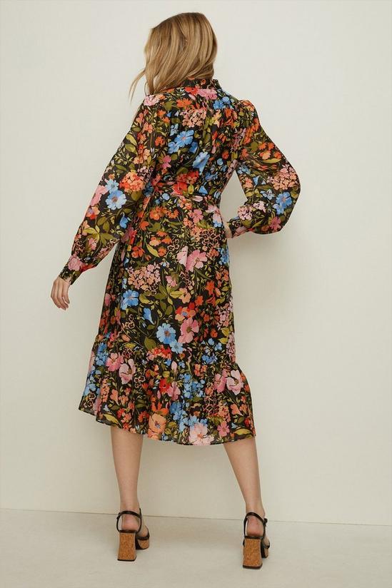 Oasis Petite Floral Organza Midi Shirt Dress 3