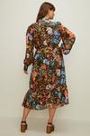 Oasis Plus Size Floral Organza Midi Shirt Dress thumbnail 3