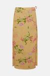 Oasis Tie Detail Floral Wrap Midi Skirt thumbnail 4