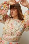 Oasis Plus Size Lace Floral Tiered Midi Dress thumbnail 1
